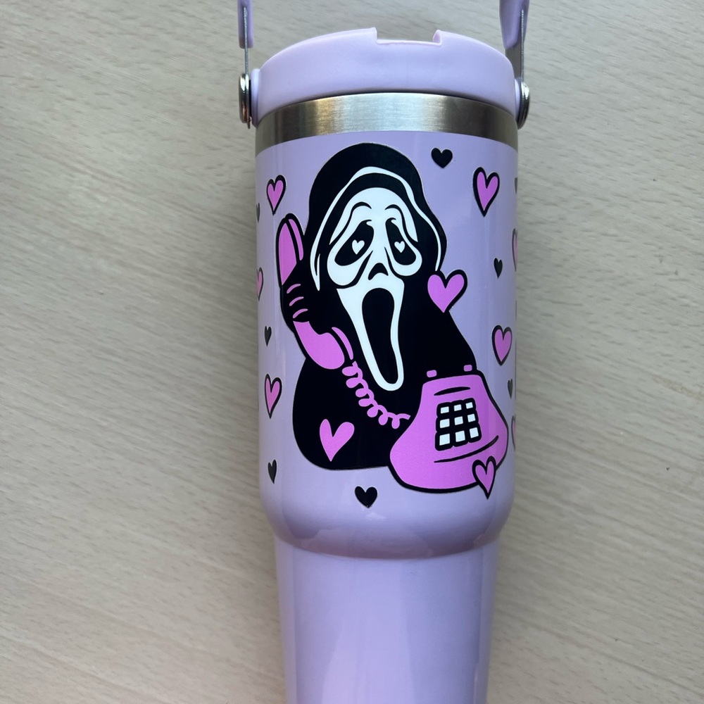 Purple Ghostface Tumbler